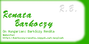 renata barkoczy business card