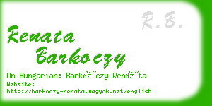 renata barkoczy business card